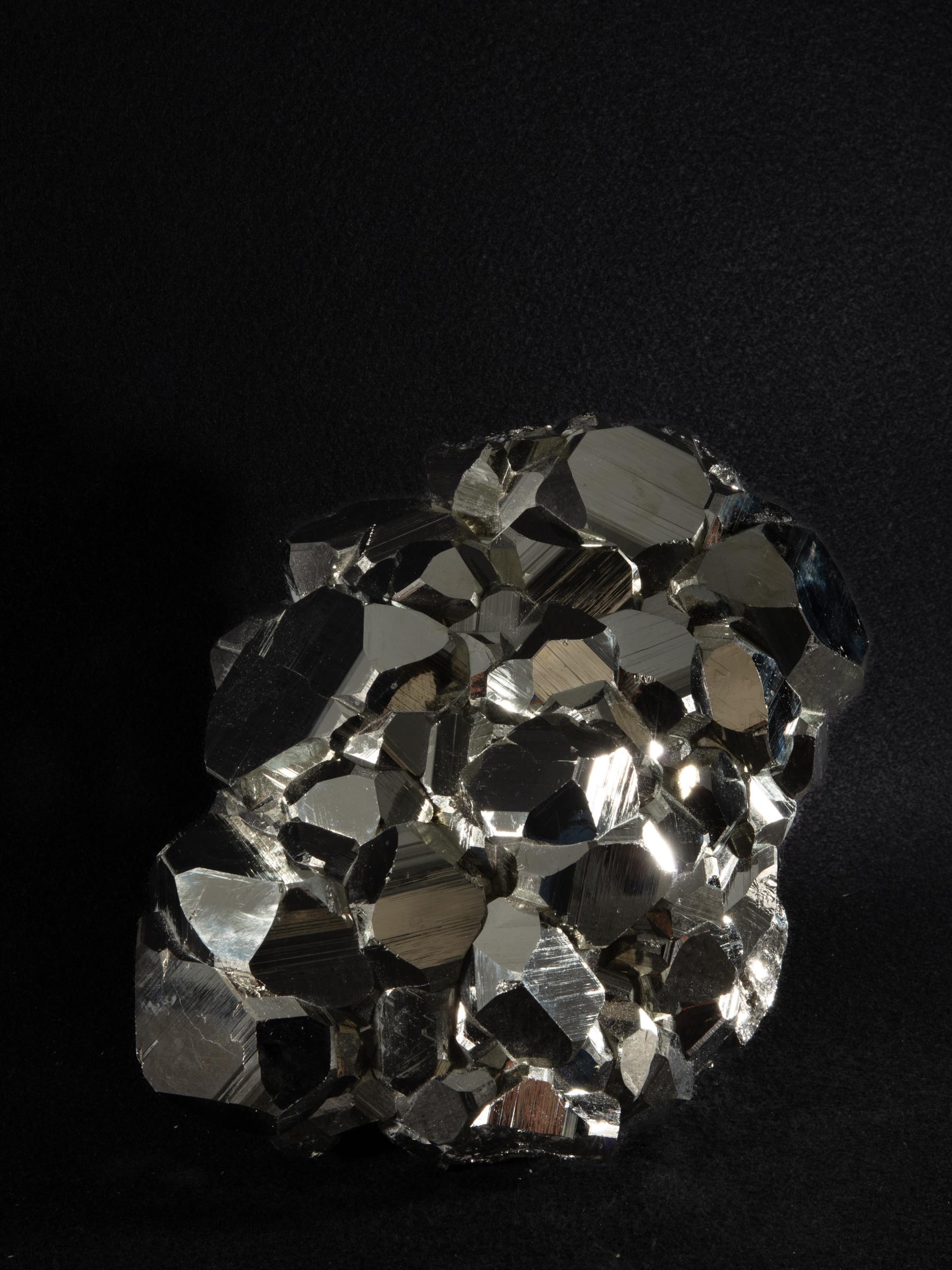 All natural special pyrite cluster - St1galleryv0477 0331 - V0477