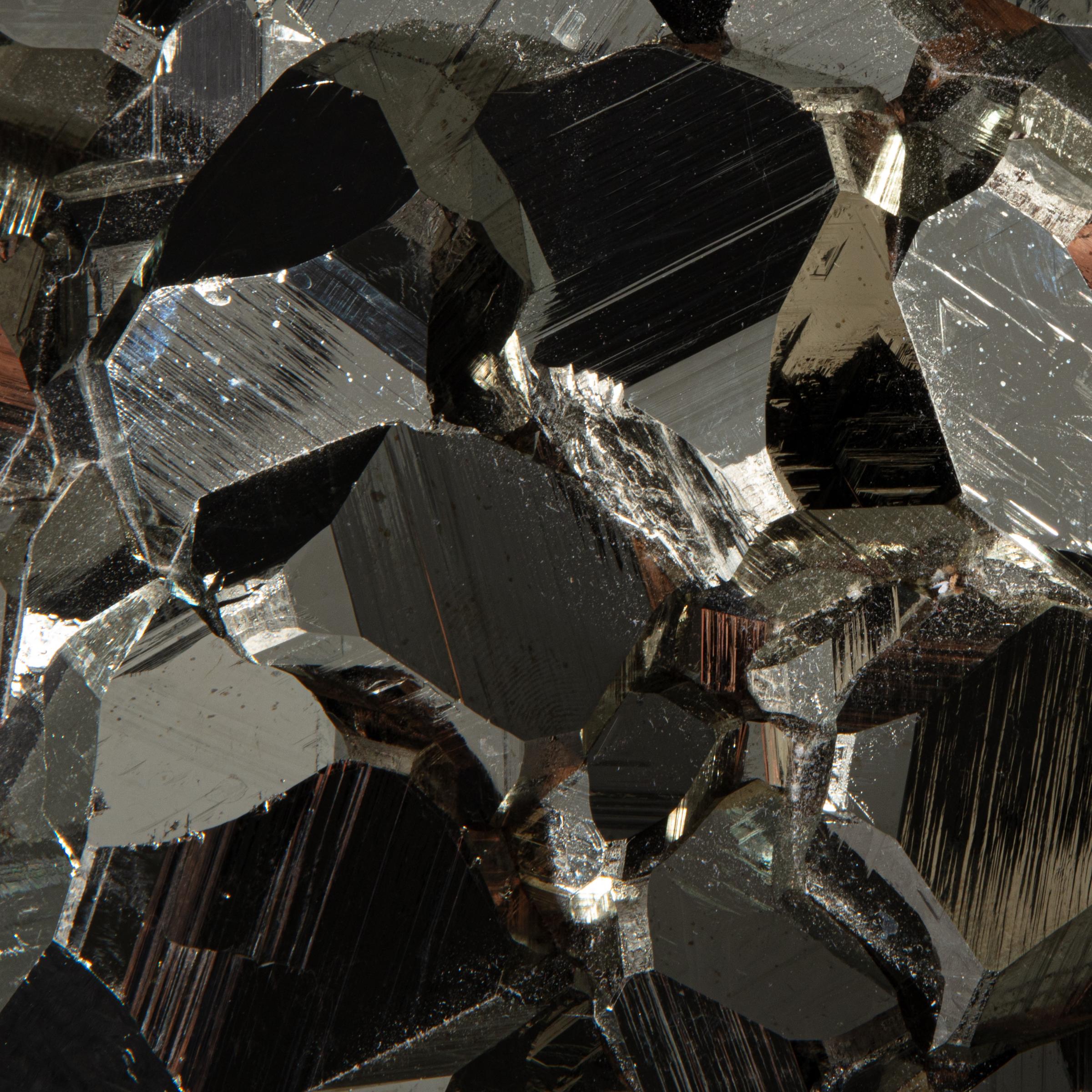 All natural special pyrite cluster - St1galleryv0477 0340 - V0477