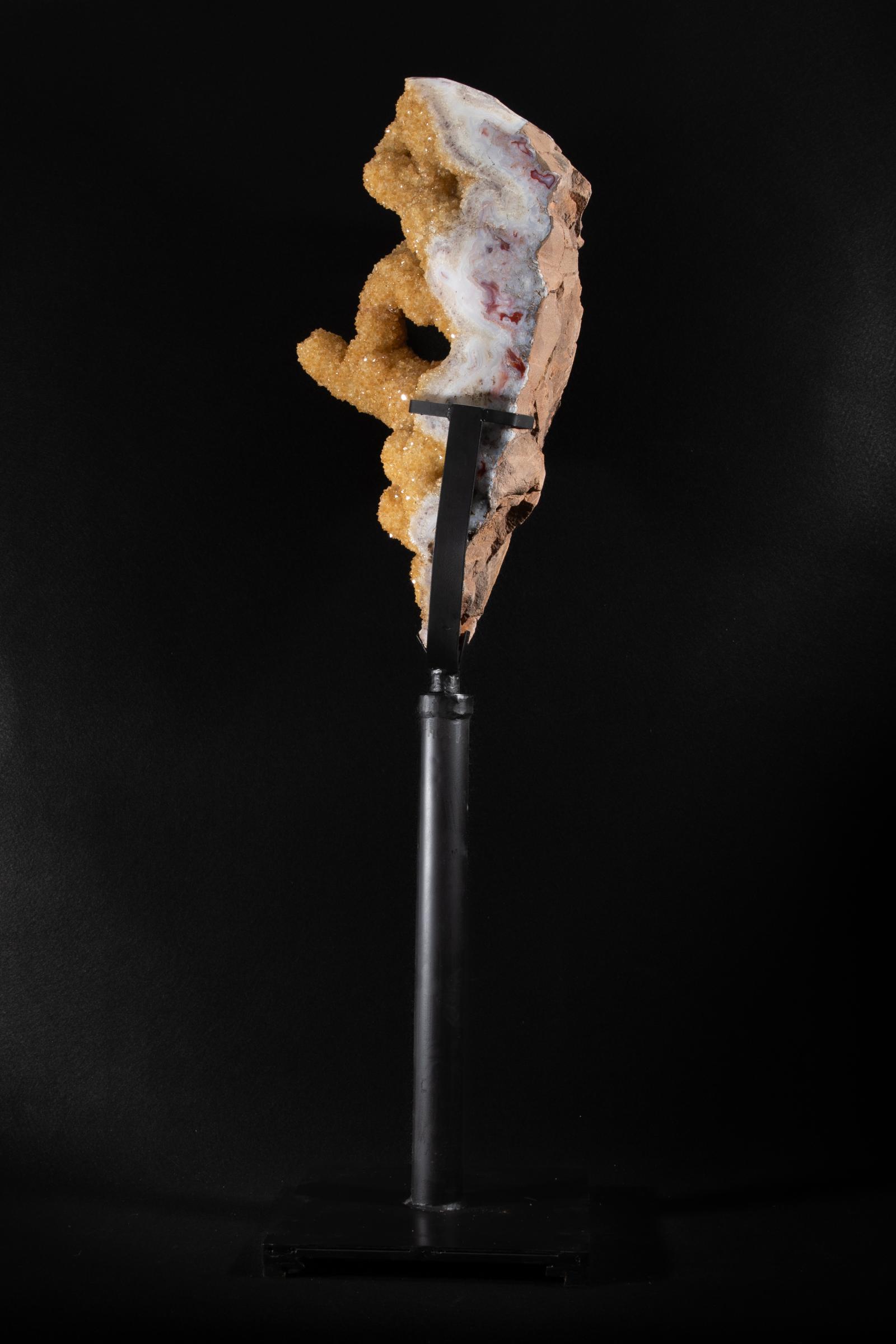 Heated amethyst on rotating metal base - Stonegallerya0188 0648 - A0188