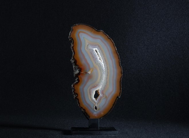 Agate slice on metal base - Stonegalleryv0406 3 - V0406