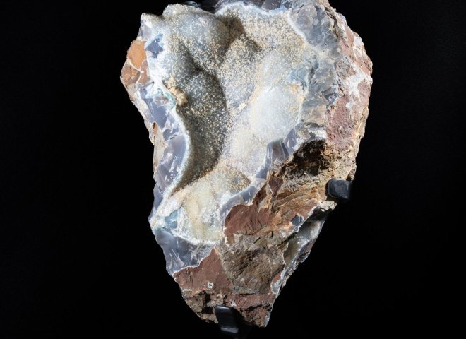 Chalcdeony all natural on rotating metal base - Stonegalleryv0484 0748 - V0484